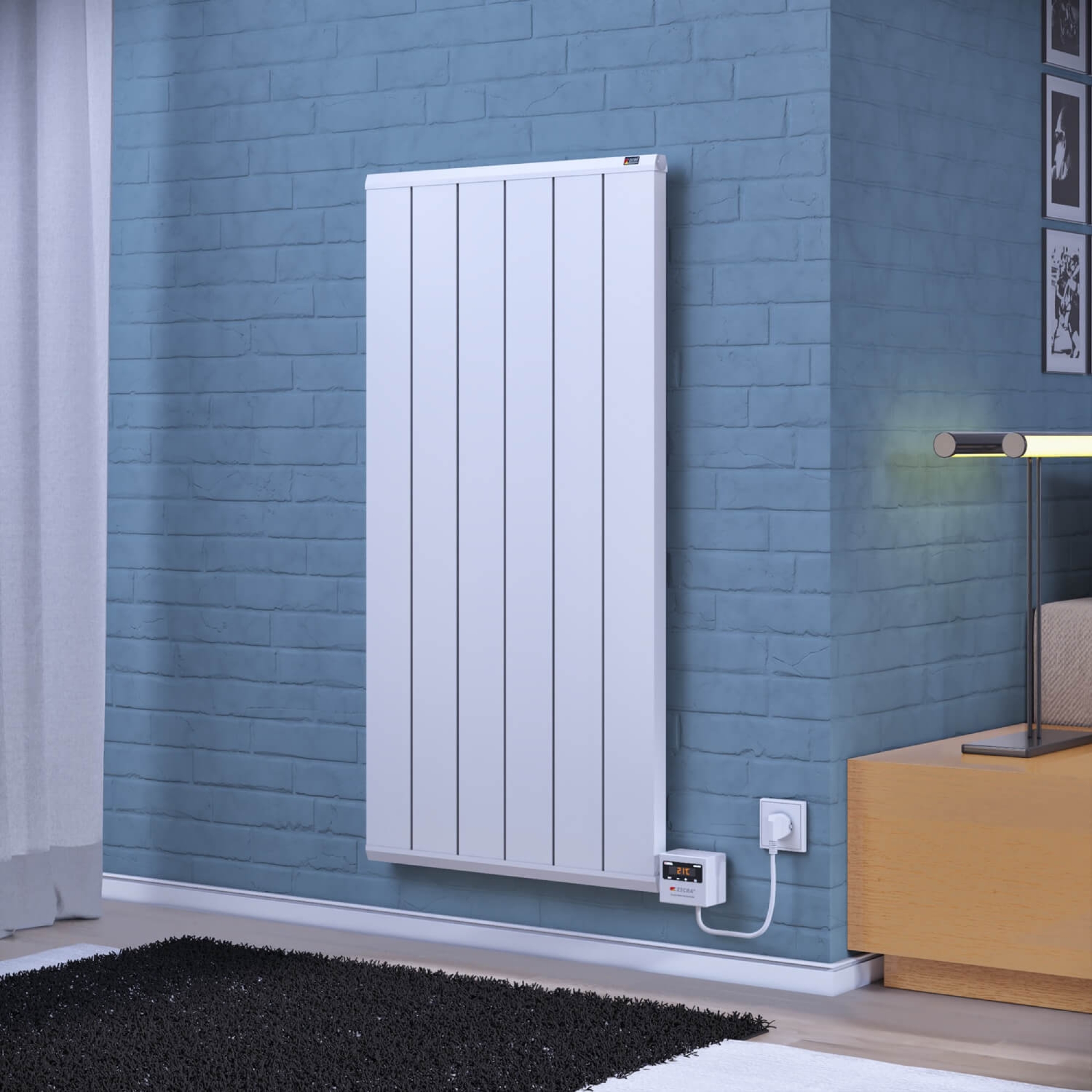 ELEKTRİKLİ RADYATÖR SIRIUS DİKEY BEYAZ