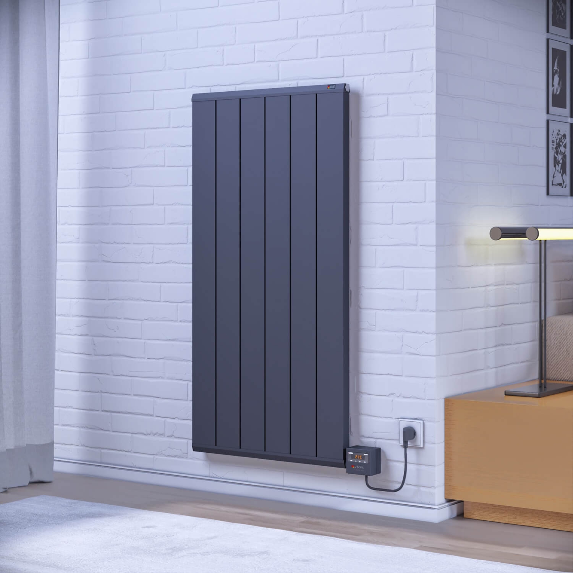 ELEKTRİKLİ RADYATÖR SIRIUS DİKEY ANTRASİT