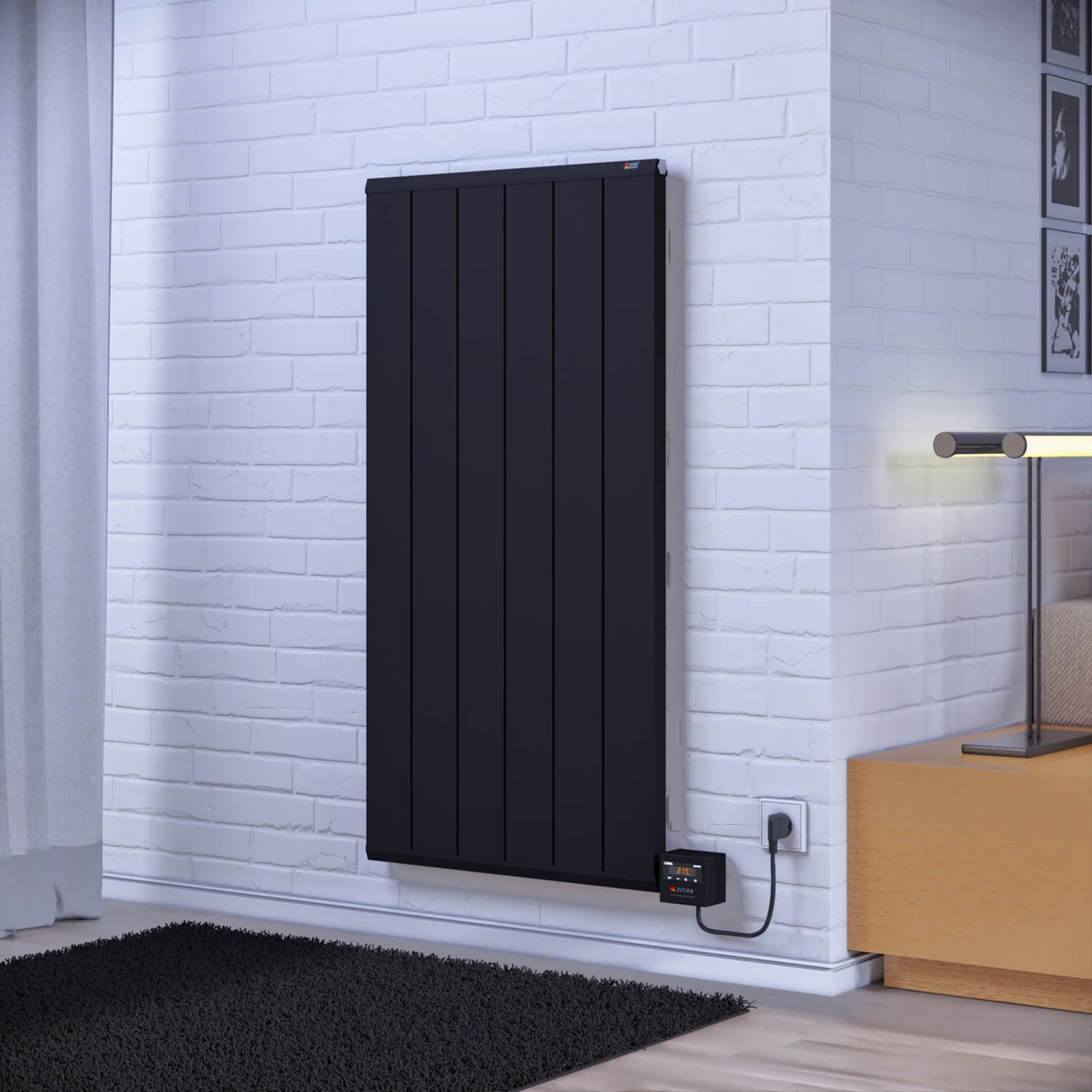 ELEKTRİKLİ RADYATÖR SIRIUS DİKEY MAT SİYAH