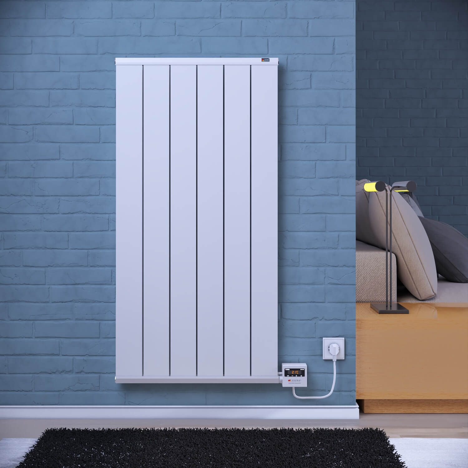 ELEKTRİKLİ RADYATÖR SIRIUS DİKEY BEYAZ
