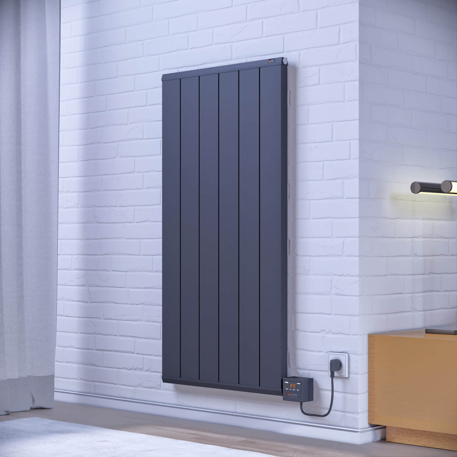ELEKTRİKLİ RADYATÖR SIRIUS DİKEY ANTRASİT