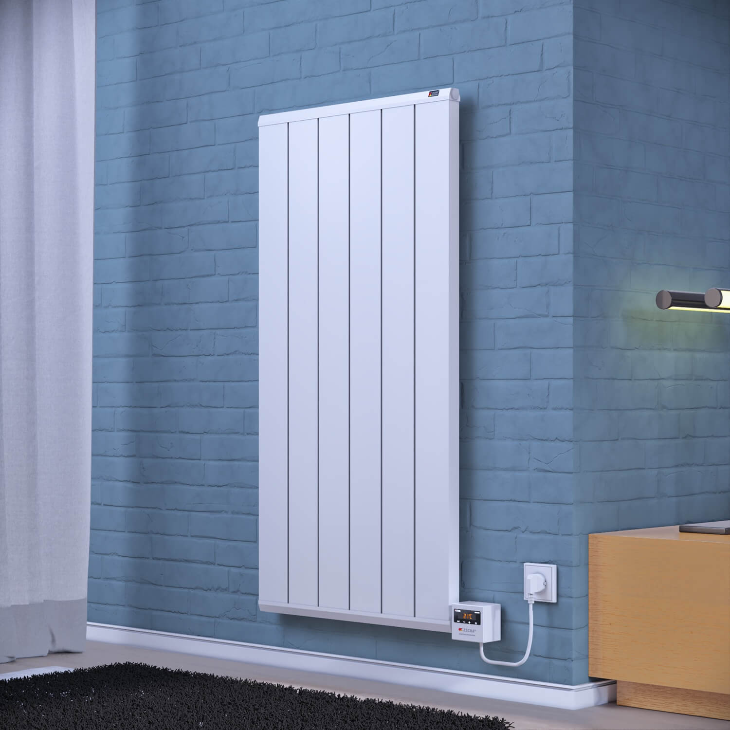 ELEKTRİKLİ RADYATÖR SIRIUS DİKEY BEYAZ