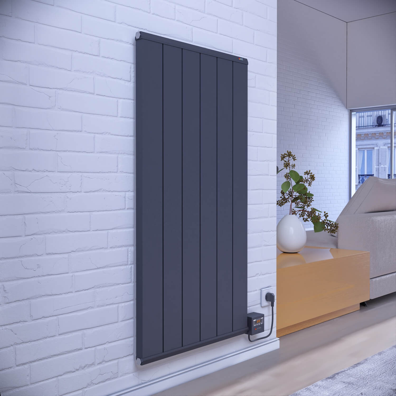 ELEKTRİKLİ RADYATÖR SIRIUS DİKEY ANTRASİT