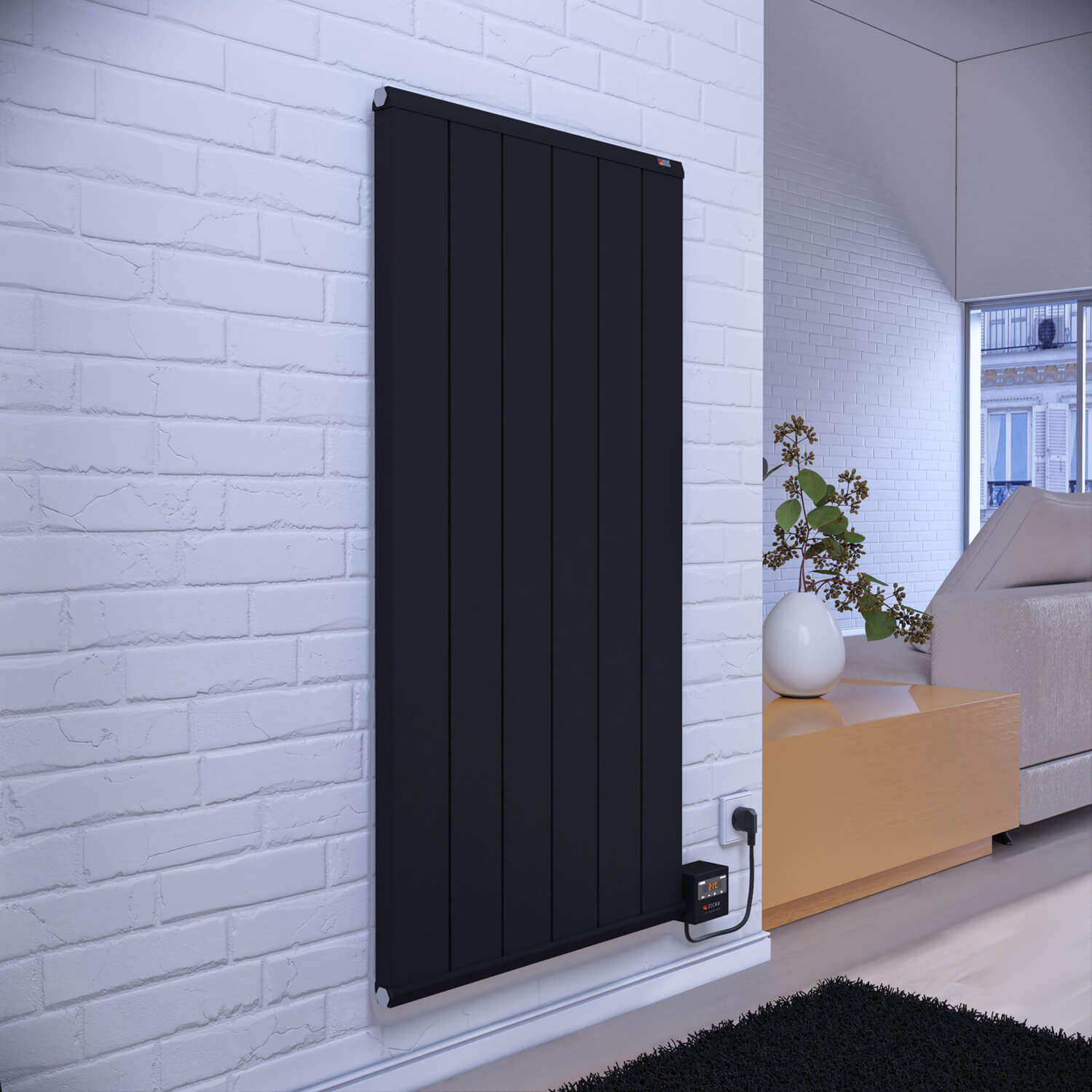 ELEKTRİKLİ RADYATÖR SIRIUS DİKEY MAT SİYAH